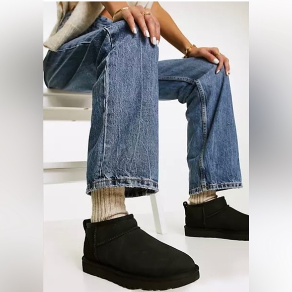 UGG Shoes - NWT UGG Classic Ultra Mini ankle boots in black in suede